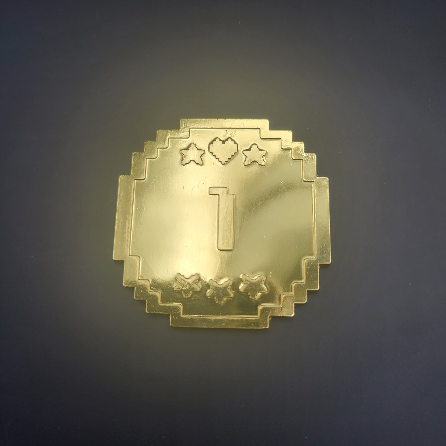 Solid Metal D2 Coin - Pixel Perfection