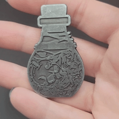 Solid Metal D2 Coin - Potion Bottle