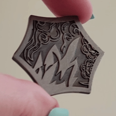 Solid Metal D2 Coin - Fire and Ice