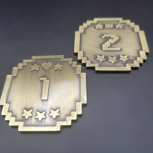 Solid Metal D2 Coin - Pixel Perfection