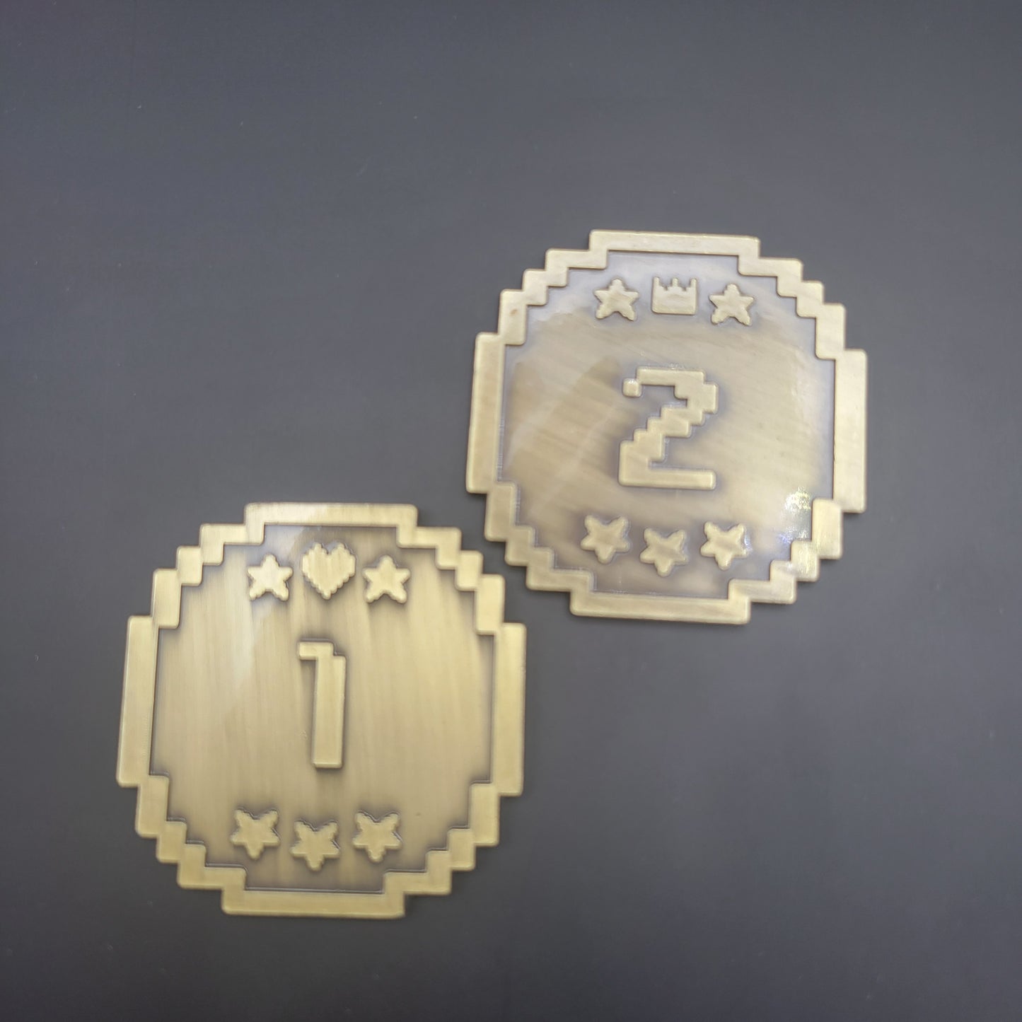 Solid Metal D2 Coin - Pixel Perfection