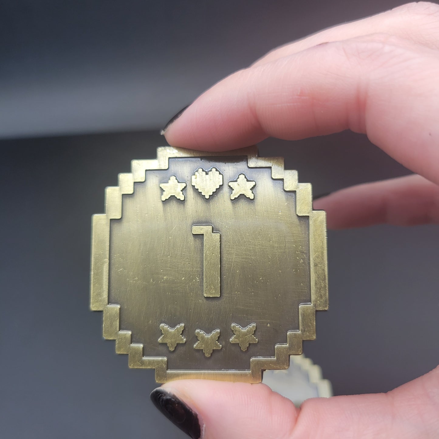 Solid Metal D2 Coin - Pixel Perfection