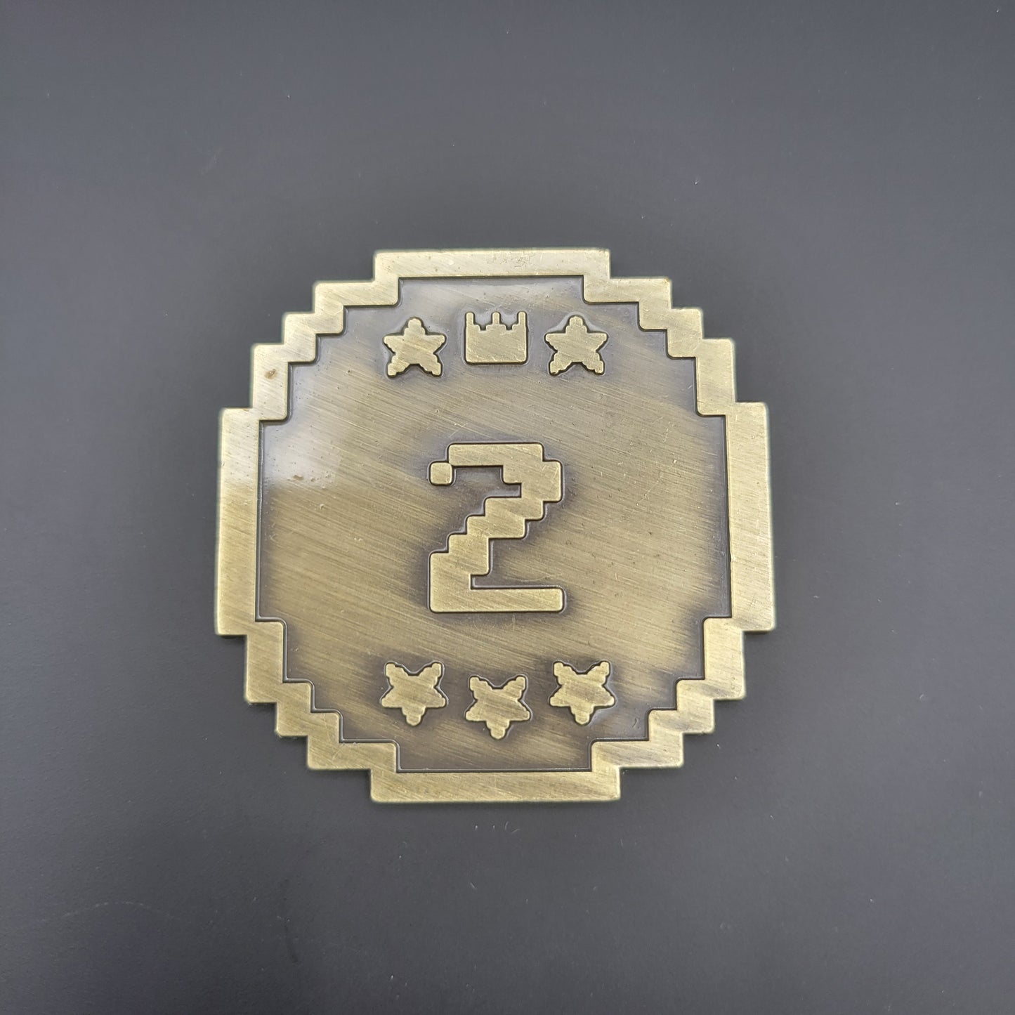 Solid Metal D2 Coin - Pixel Perfection