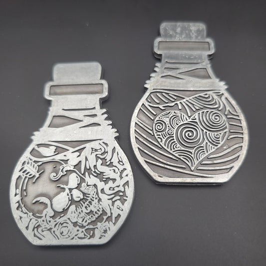 Solid Metal D2 Coin - Potion Bottle