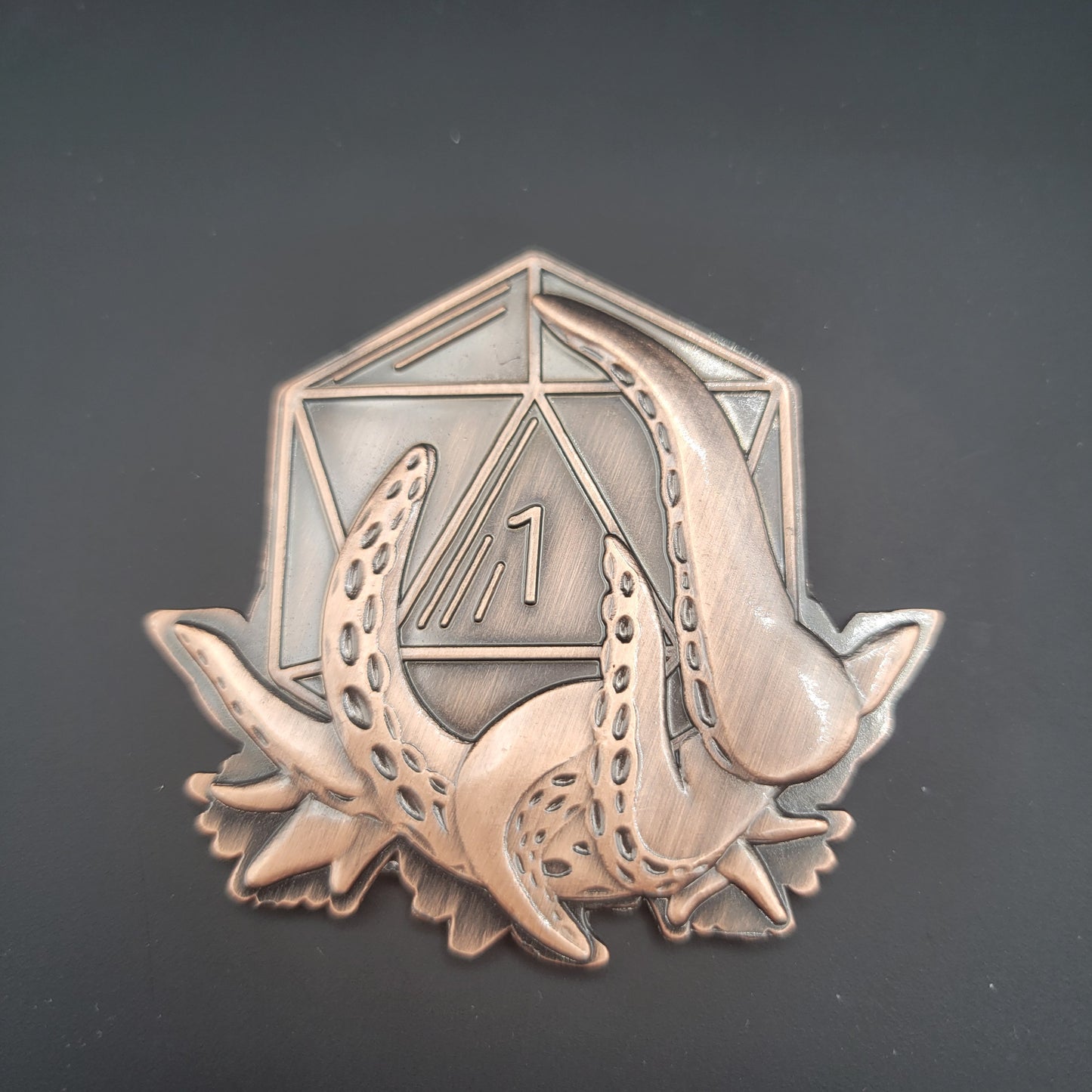 Solid Metal D2 Coin - Luck of the D20