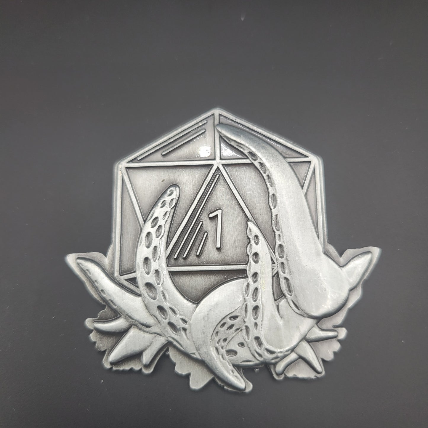 Solid Metal D2 Coin - Luck of the D20