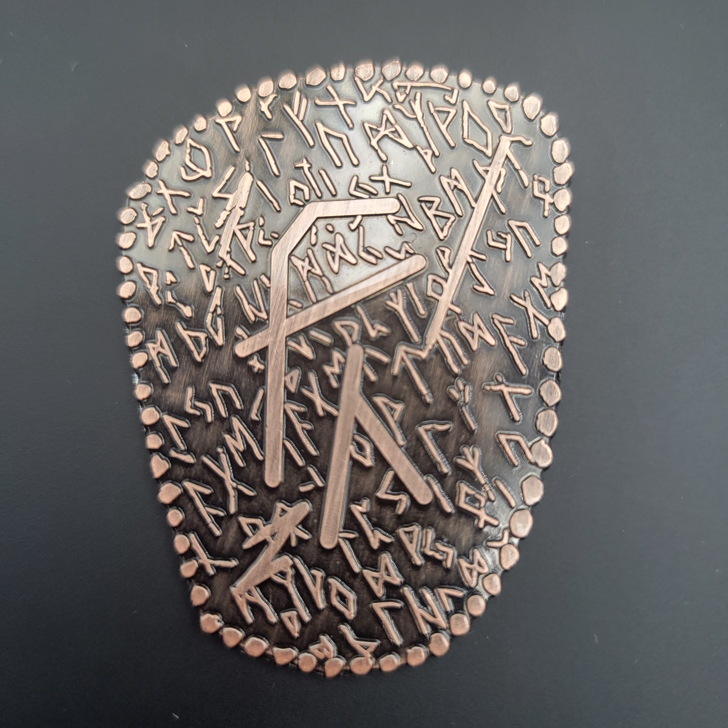 Solid Metal D2 Coin - Runic Writings