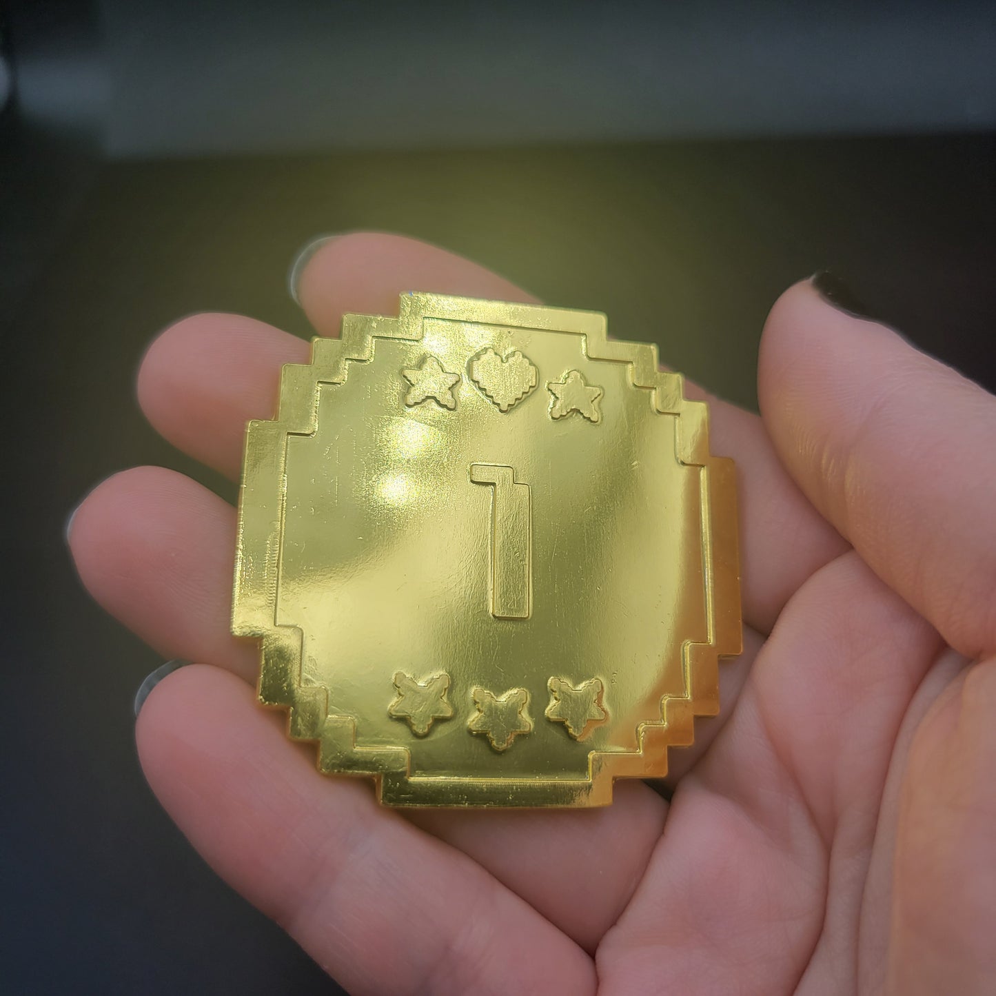 Solid Metal D2 Coin - Pixel Perfection